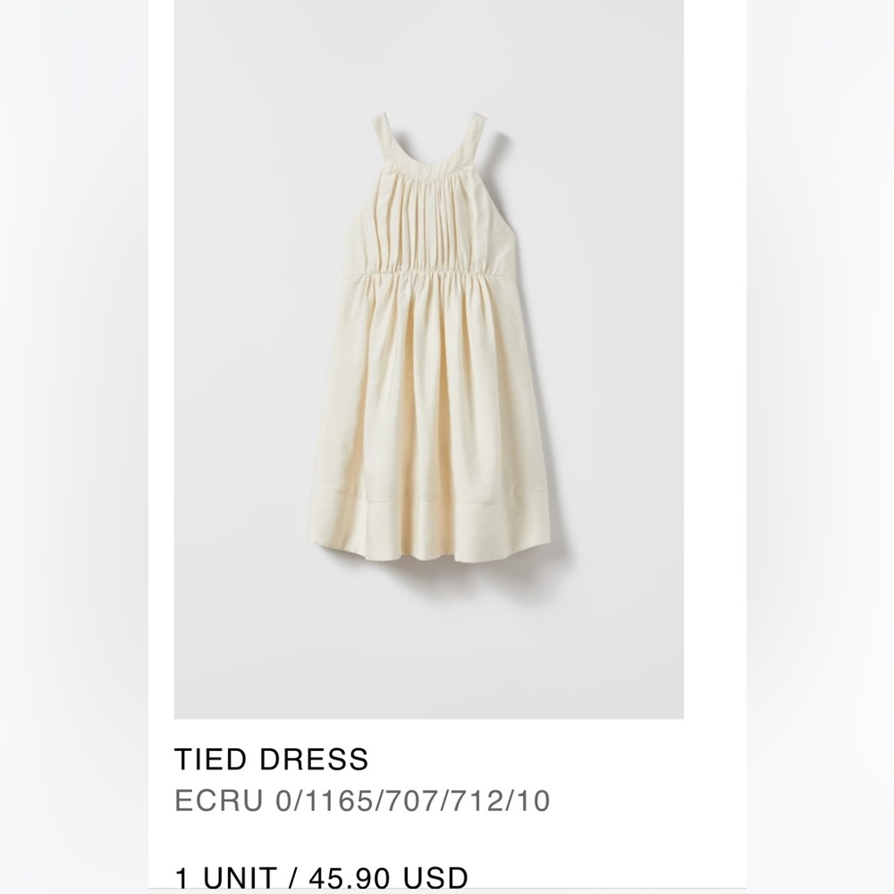 NWT Zara Tied Dress